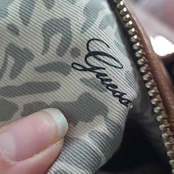 Guess Brown with White Straps Bag - Picture 7 of 7